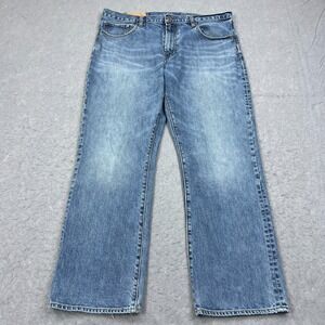 Gap 1969 Jeans Mens 38x30 Standard Fit 54023 Blue Medium Authentic Wash Denim‎